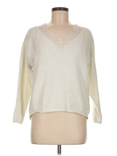 Pre-owned H&m Pullover Sweater In Ivory
