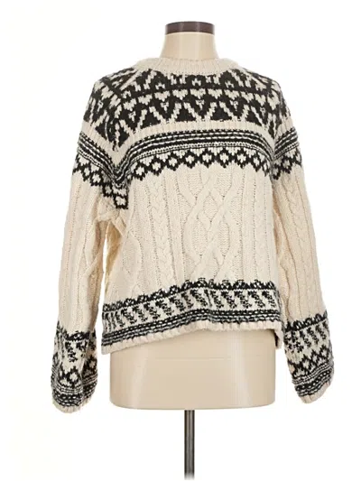 Pre-owned H&m Pullover Sweater In Ivory