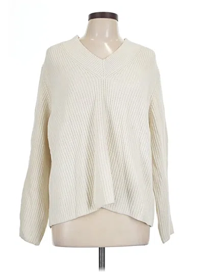 Pre-owned H&m Pullover Sweater In Ivory