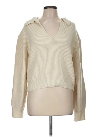 Pre-owned H&m Pullover Sweater In Ivory