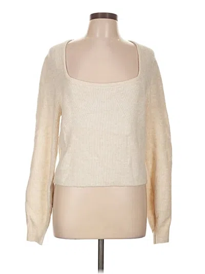 Pre-owned H&m Pullover Sweater In Ivory