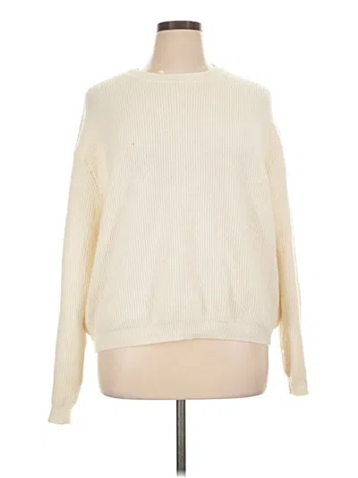 Pre-owned H&m Pullover Sweater In Ivory