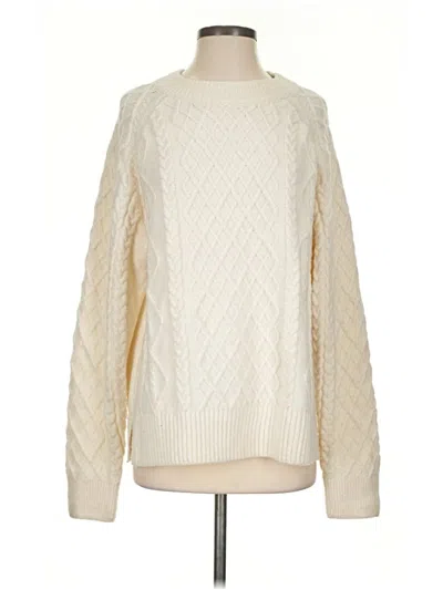 Pre-owned H&m Pullover Sweater In Ivory