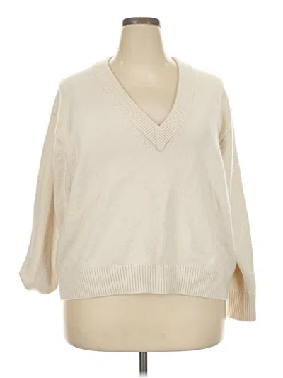 Pre-owned H&m Pullover Sweater In Ivory