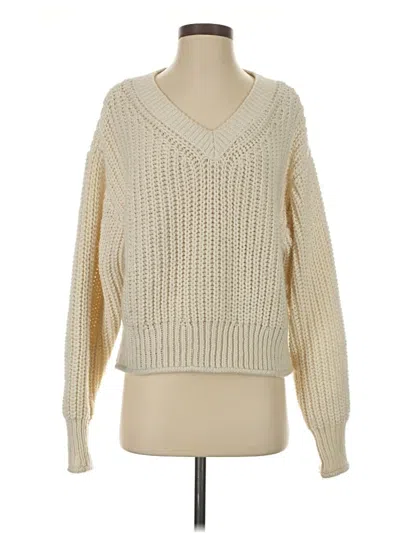 Pre-owned H&m Pullover Sweater In Ivory