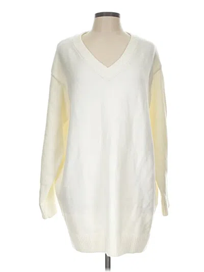 Pre-owned H&m Pullover Sweater In Ivory