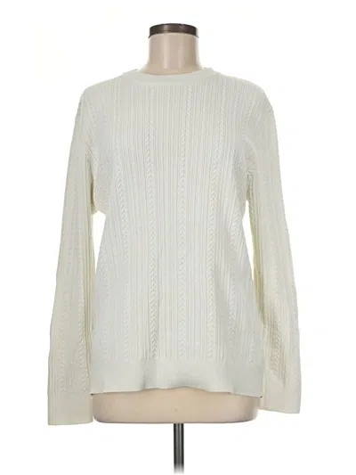 Pre-owned H&m Pullover Sweater In Ivory
