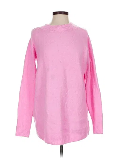 Pre-owned H&m Pullover Sweater In Pink