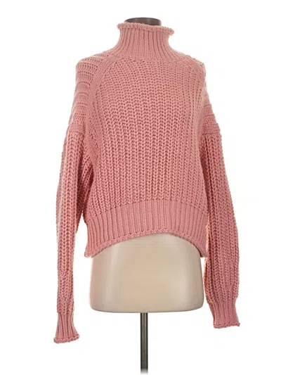 Pre-owned H&m Pullover Sweater In Pink