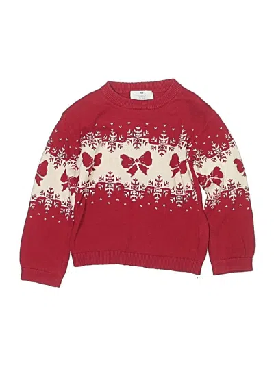 Pre-owned H&m Kids' Pullover Sweater In Red
