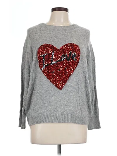 Pre-owned H&m Pullover Sweater In Silver