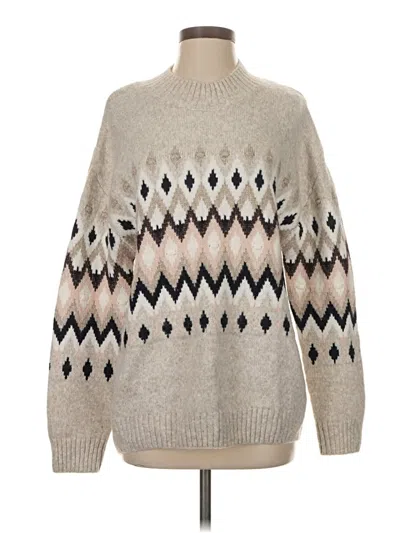 Pre-owned H&m Pullover Sweater In Tan