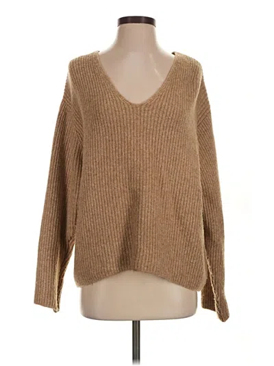 Pre-owned H&m Pullover Sweater In Tan