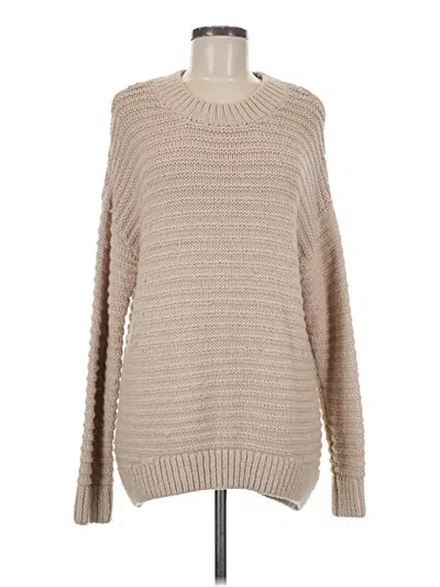 Pre-owned H&m Pullover Sweater In Tan
