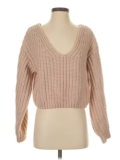 Pre-owned H&m Pullover Sweater In Tan