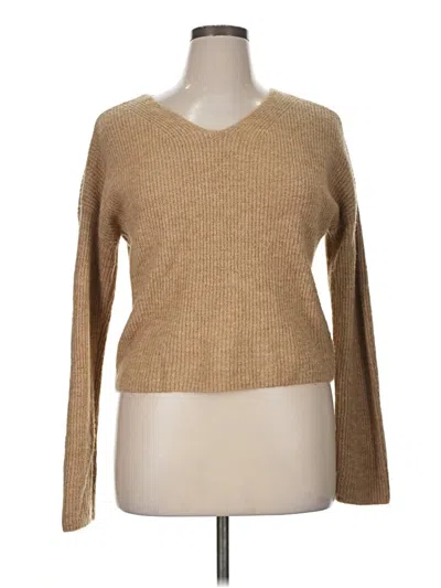 Pre-owned H&m Pullover Sweater In Tan