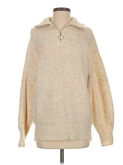 Pre-owned H&m Pullover Sweater In Tan
