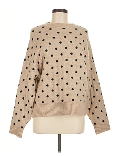 Pre-owned H&m Pullover Sweater In Tan