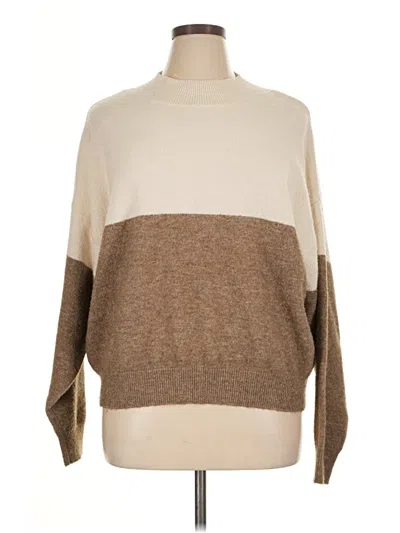Pre-owned H&m Pullover Sweater In Tan