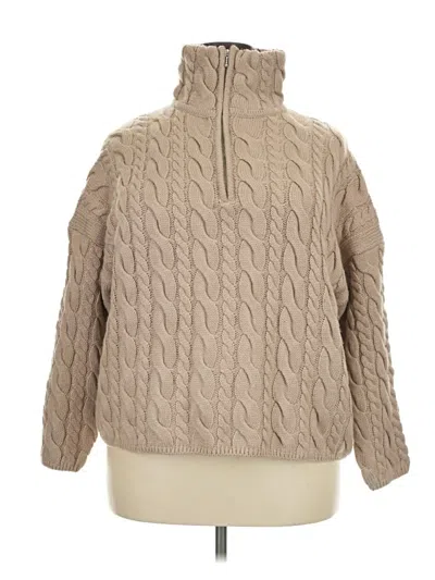 Pre-owned H&m Pullover Sweater In Tan