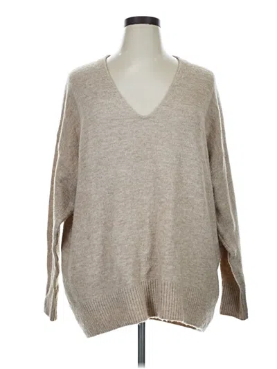 Pre-owned H&m Pullover Sweater In Tan