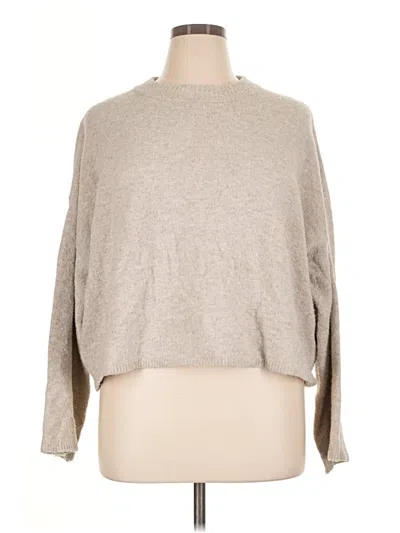 Pre-owned H&m Pullover Sweater In Tan