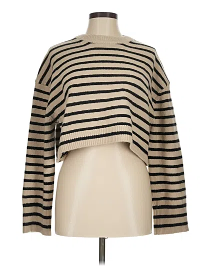 Pre-owned H&m Pullover Sweater In Tan