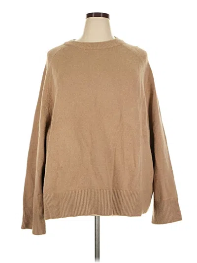 Pre-owned H&m Pullover Sweater In Tan