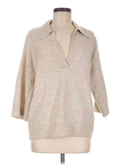 Pre-owned H&m Pullover Sweater In Tan