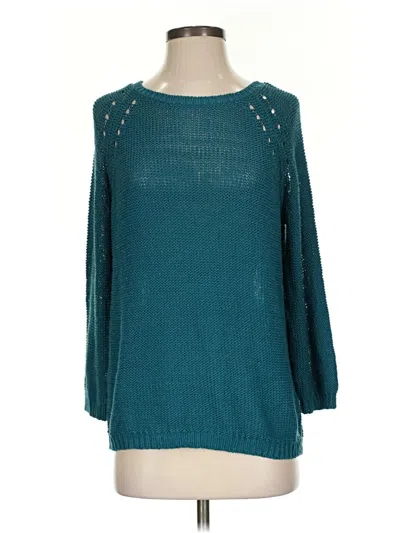 Pre-owned H&m Pullover Sweater In Teal