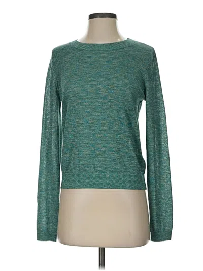 Pre-owned H&m Pullover Sweater In Teal
