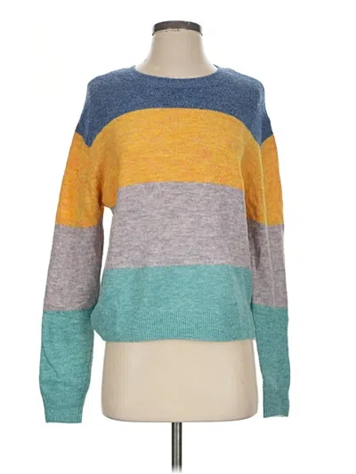 Pre-owned H&m Pullover Sweater In Teal