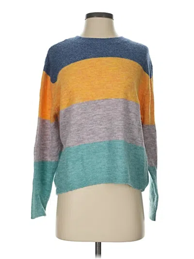 Pre-owned H&m Pullover Sweater In Teal