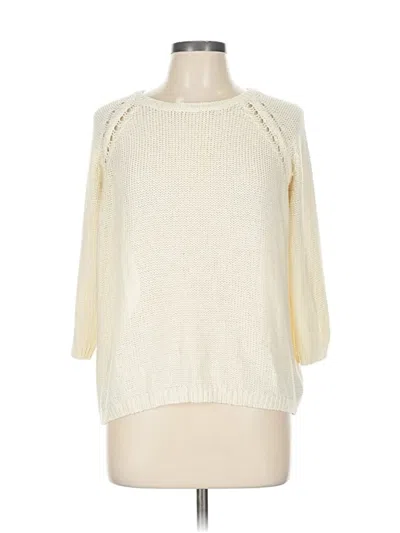 Pre-owned H&m Pullover Sweater In White