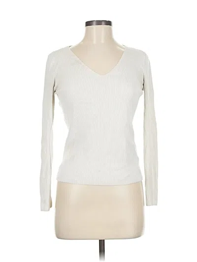 Pre-owned H&m Pullover Sweater In White