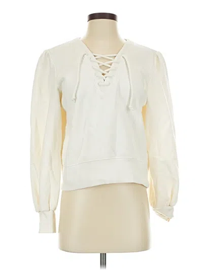 Pre-owned H&m Pullover Sweater In White