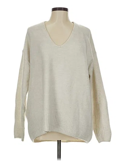 Pre-owned H&m Pullover Sweater In White