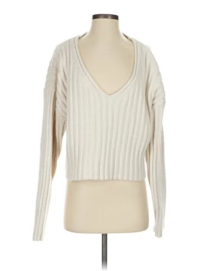 Pre-owned H&m Pullover Sweater In White