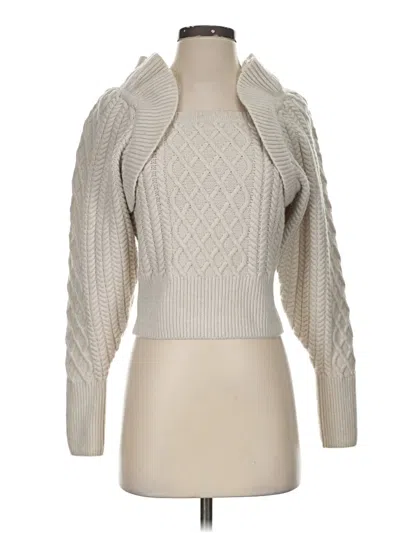 Pre-owned H&m Pullover Sweater In White