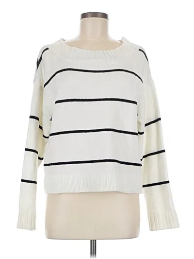 Pre-owned H&m Pullover Sweater In White