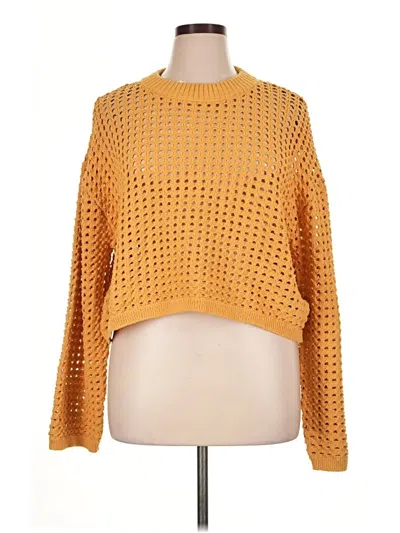 Pre-owned H&m Pullover Sweater In Yellow