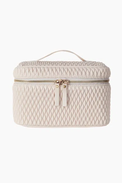 H&m Quilted Boxy Makeup Bag In Light Beige
