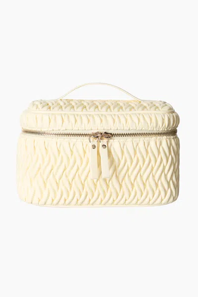 H&m Quilted Boxy Makeup Bag In Yellow