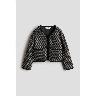 H&m Kids'  Quilted Cotton Jacket In Black