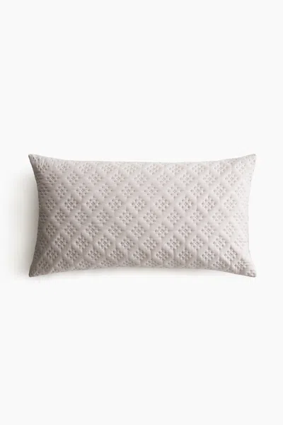 H&m Quilted Cushion Cover In Light Taupe