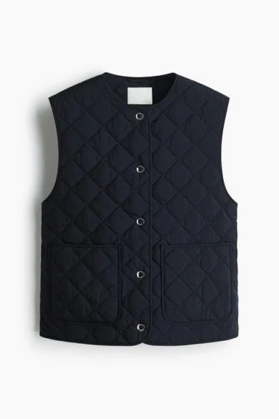 H&m Quilted Gilet In Multi