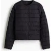H&m Quilted Jacket In Black