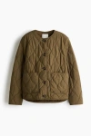 H&m Quilted Jacket In Brown