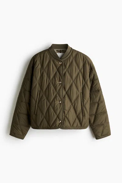 H&m Quilted Jacket In Green