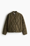 H&m Quilted Jacket In Green